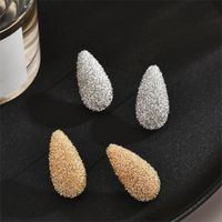 1 Pair Luxurious Water Droplets Plating Copper 18k Gold Plated White Gold Plated Ear Studs main image 1