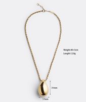 Elegant Simple Style Water Droplets Stainless Steel Plating 18k Gold Plated Pendant Necklace main image 2