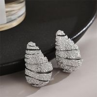 1 Pair Simple Style Water Droplets Plating Copper 18k Gold Plated White Gold Plated Ear Studs main image 4