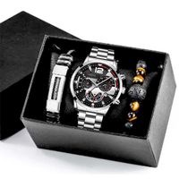 Fashion Solid Color Single Folding Buckle Quartz Men's Watches sku image 1