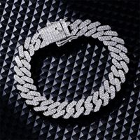Hip-Hop Vintage Style Simple Style Solid Color 304 Stainless Steel Gold Plated Silver Plated Zircon Bracelets In Bulk main image 2