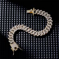 Hip-Hop Vintage Style Simple Style Solid Color 304 Stainless Steel Gold Plated Silver Plated Zircon Bracelets In Bulk main image 4