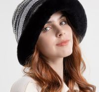 Women's Casual Basic Stripe Wide Eaves Bucket Hat main image 3