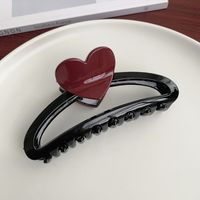 Simple Style Heart Shape Plastic Hair Claws sku image 3