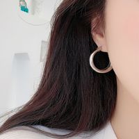 1 Pair Simple Style Solid Color Plating Alloy White Gold Plated Earrings main image 7