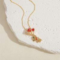 Einfacher Stil Bär Kupfer Inlay Zirkon 14 Karat Vergoldet Halskette Mit Anhänger sku image 4
