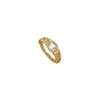 Brass Simple Style Classic Style Plating Inlay Solid Color Artificial Gemstones Open Rings main image 2
