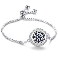 Fashion Round Stainless Steel Alloy Plating Women's Bracelets 1 Piece sku image 7