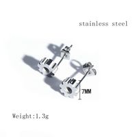 1 Pair Simple Style Solid Color Hollow Out 304 Stainless Steel 18K Gold Plated Ear Studs main image 2