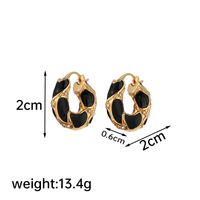 1 Pair French Style Geometric Plating Copper 18k Gold Plated Ear Studs sku image 1
