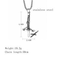 Retro Cross 304 Stainless Steel Plating 18K Gold Plated Men's Pendant Necklace main image 6