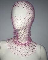 Women's Vacation And Party Veil Grid Diamond Veil sku image 18