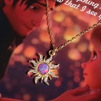 Copper Sweet Gemstone Sun Opal Rings Earrings Necklace sku image 5