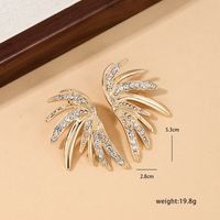 1 Pair Vintage Style Wings Plating Metal Ear Studs main image 7