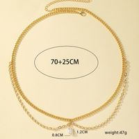 Glam Solid Color Alloy Plating Inlay Rhinestones 14k Gold Plated Women's Waist Chain main image 7