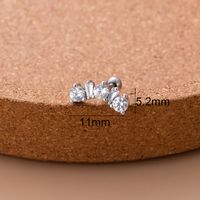 1 Piece Ear Cartilage Rings & Studs Sweet Water Droplets Butterfly Copper Plating Inlay Zircon main image 4