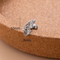 1 Piece Ear Cartilage Rings & Studs Sweet Water Droplets Butterfly Copper Plating Inlay Zircon main image 3