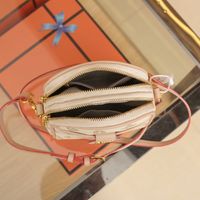 Women's Pu Leather Printing Classic Style Sewing Thread Square Zipper Crossbody Bag main image 6