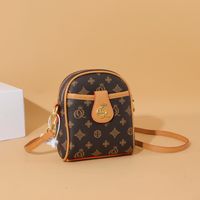 Women's Pu Leather Printing Classic Style Sewing Thread Square Zipper Crossbody Bag main image 8