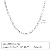 304 Stainless Steel Simple Style Plating Solid Color Necklace main image 2