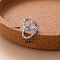 1 Piece Ear Cartilage Rings & Studs Sweet Moon Copper Plating Inlay Zircon main image 2