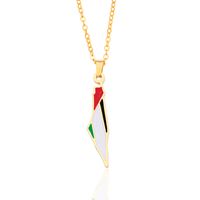 Artistic Streetwear Colorful Alloy Enamel Gold Plated Women's Pendant Necklace sku image 1