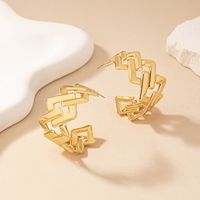 1 Pair Simple Style Rhombus Plating Alloy Gold Plated Ear Studs main image 3