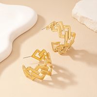 1 Pair Simple Style Rhombus Plating Alloy Gold Plated Ear Studs main image 1