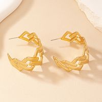 1 Pair Simple Style Rhombus Plating Alloy Gold Plated Ear Studs main image 6