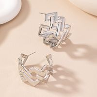 1 Pair Simple Style Rhombus Plating Alloy Gold Plated Ear Studs main image 9