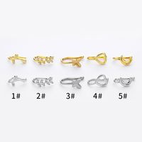 1 Piece Nose Rings & Studs Simple Style Classic Style Heart Shape Copper Plating Gold Plated Nose Rings & Studs main image 4