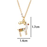Classic Style Christmas Hat Christmas Tree Santa Claus Stainless Steel Copper Plating Inlay Zircon 18k Gold Plated Pendant Necklace sku image 1