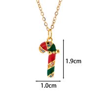Classic Style Christmas Hat Christmas Tree Santa Claus Stainless Steel Copper Plating Inlay Zircon 18k Gold Plated Pendant Necklace sku image 5