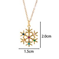 Classic Style Christmas Hat Christmas Tree Santa Claus Stainless Steel Copper Plating Inlay Zircon 18k Gold Plated Pendant Necklace sku image 7