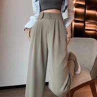 Women's Daily Street Casual Solid Color Full Length Casual Pants main image 2