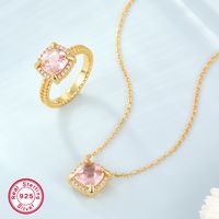 Luxurious Star Sterling Silver Plating Inlay Gem Zircon 18k Gold Plated Rhodium Plated Women's Jewelry Set main image 5