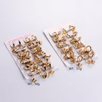 12 Pairs Casual Elegant Butterfly Plating 304 Stainless Steel 18K Gold Plated Drop Earrings main image 1