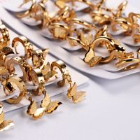 12 Pairs Casual Elegant Butterfly Plating 304 Stainless Steel 18K Gold Plated Drop Earrings main image 2
