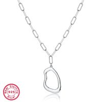 Argent Sterling Style Simple Irrégulier Couleur Unie Placage Pendentif main image 6