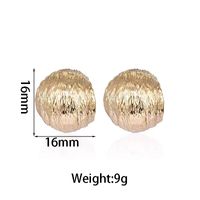 1 Pair Simple Style Solid Color Plating Alloy Gold Plated Ear Studs sku image 1