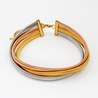 Vintage Style Geometric Solid Color Stainless Steel Chain Choker sku image 3