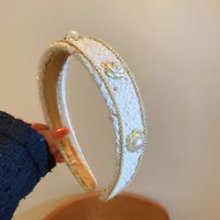 Fashion Solid Color Cloth Pearl Hair Band 1 Piece sku image 35