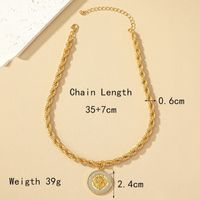 Retro Solid Color Alloy Plating 14k Gold Plated Women's Pendant Necklace main image 6