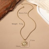 Elegant Sun 14k Gold Plated Alloy Ferroalloy Wholesale Pendant Necklace main image 4