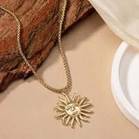 Elegant Sun 14k Gold Plated Alloy Ferroalloy Wholesale Pendant Necklace main image 2
