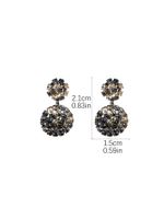 1 Pair Glam Shiny Snowflake Plating Inlay Alloy Rhinestones Drop Earrings sku image 2