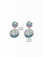 1 Pair Glam Shiny Snowflake Plating Inlay Alloy Rhinestones Drop Earrings sku image 2