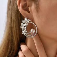 1 Pair Elegant Exaggerated Color Block Hollow Out Inlay Zinc Alloy Rhinestones Ear Studs main image 8