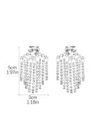 1 Pair Elegant Luxurious Geometric Inlay Alloy Rhinestones Drop Earrings main image 2
