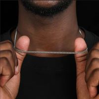 Hip-hop Solid Color Stainless Steel Men's Necklace main image 7